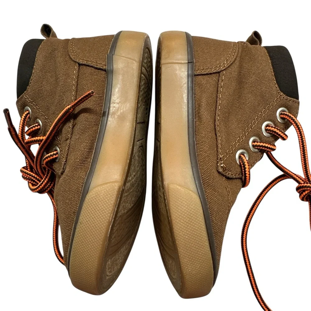 Gymboree Boys Light Brown Canvas Fall Boots/Hi Top Sneaker Toddler S6 Preowned